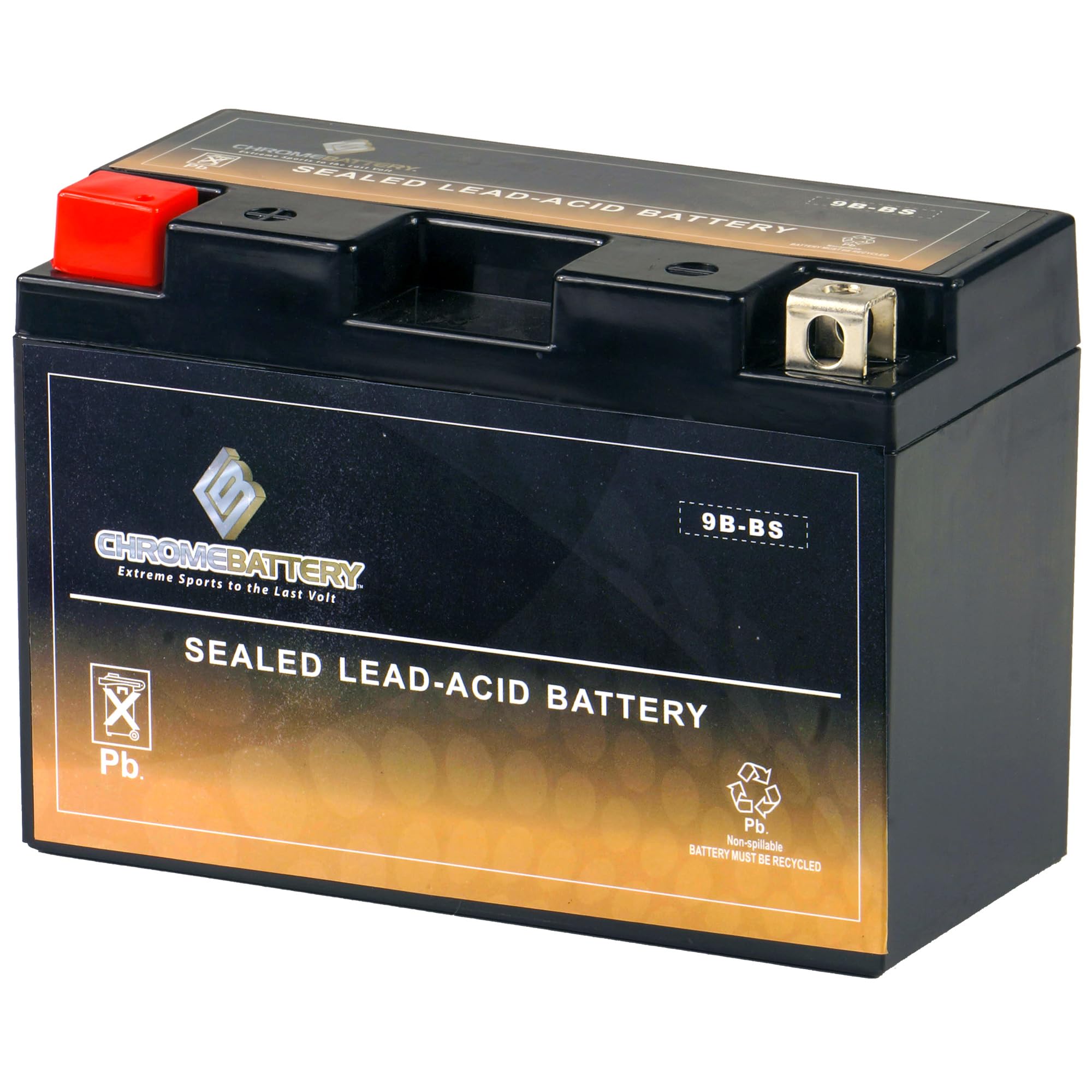 Amazon.com: CB CHROMEBATTERY YTX9B-BS 12 V 115 CCA AGM